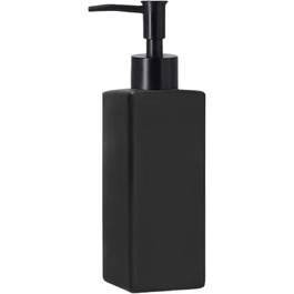 Чорний диспенсер для мила, скло Bibilan, матовий, для кухні, ванної, миття посуду, шампуню, квадратний