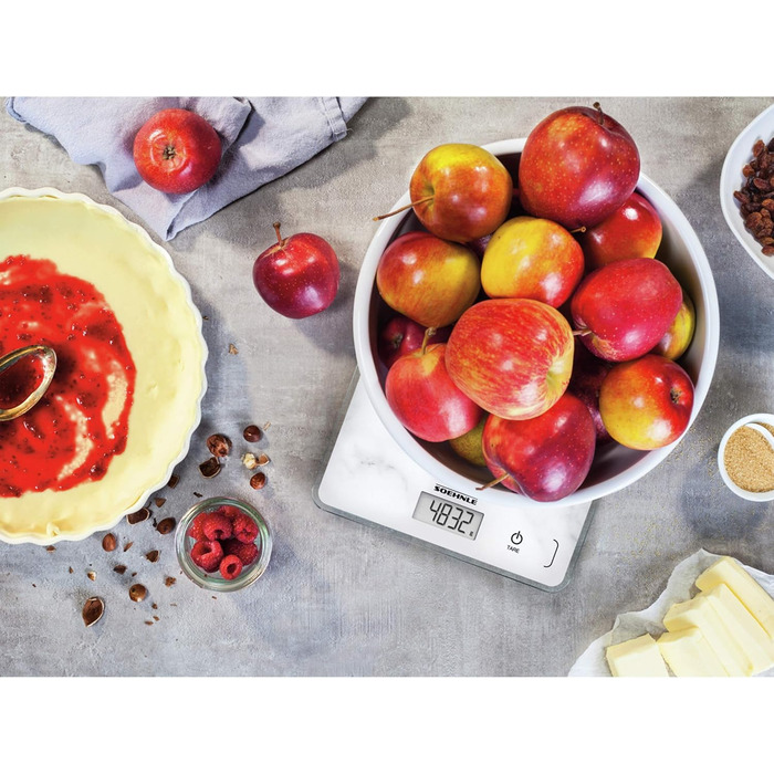Кухонні ваги Soehnle Page Compact білі, цифрові, до 5 кг, LCD-дисплей, функція тарування