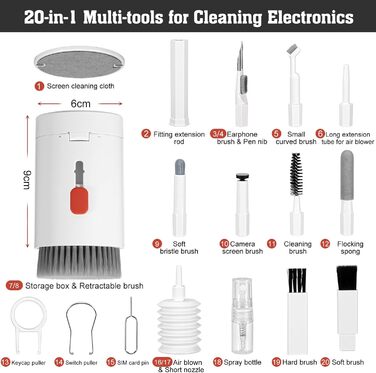Набір для чищення техніки 20 в 1: ноутбук, клавіатура, мобільний, камера