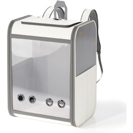 Рюкзак-переноска для котів та собак SWIHELP, сірий. Безпечний рюкзак-переноска для маленьких тварин, ідеальний для подорожей.