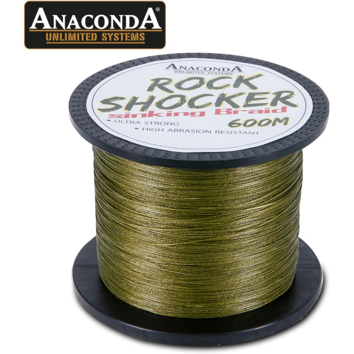 Плетена волосінь Anaconda Rockshocker Sinking 600м 0,22мм золота для дорослих, універсальна