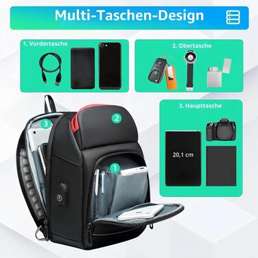 Чоловіча сумка-слінг Crossbody з USB-портом, водонепроникна нагрудна сумка для планшета 9.7