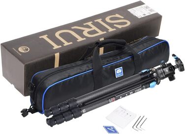 Штатив SIRUI ST-125+ST-10X з відеоголовою для панорамної зйомки, карбонове, для DSLR, 4 секції, 166см, 3кг