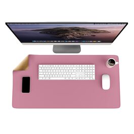 CSL Килимок для миші XXL на стіл з екошкіри та корка 800x400 мм - Чорний (C: Рожевий) - Для офісу та дому