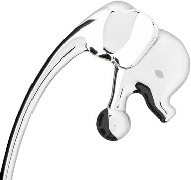 Гачок-дизайн у формі слона Alessi Jumbo FGO05, нержавіюча сталь, полірований, сріблястий, 14x13x28 см