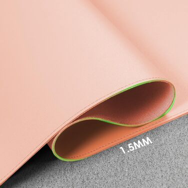 Підкладка для столу Vicwe з екошкіри PU, 80x40 см, рожева - килимок для миші, захист для офісу та дому