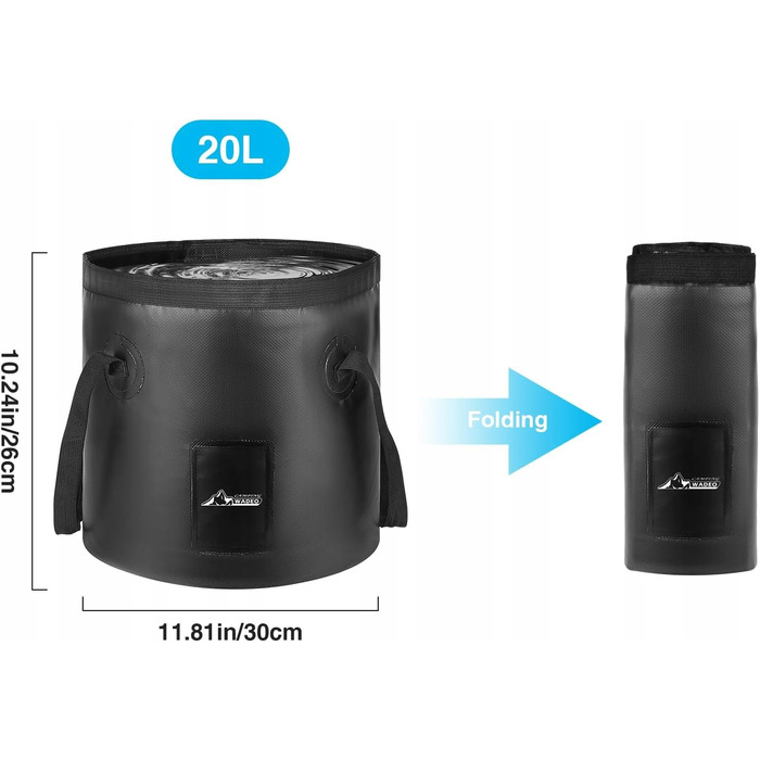 Покращений портативний душ WADEO, кемпінговий душ зі складаним дизайном