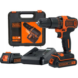Акумуляторний шурупокрут Black+Decker 18 В BDCHD18K1B2
