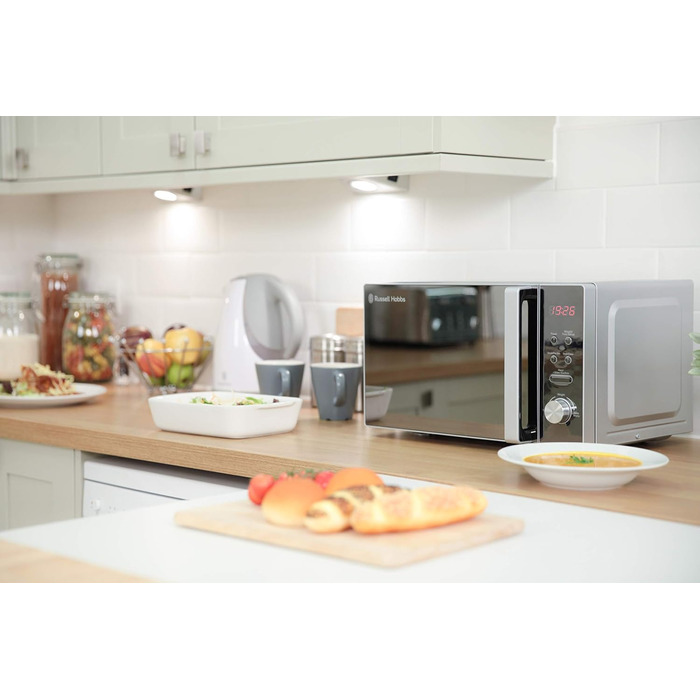Мікрохвильова піч Russell Hobbs RHM2076S, 20 л, 800 Вт, срібна, окремо стояча