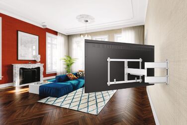 Настінне кріплення для телевізора Vogel's Elite TVM 5645 Full-Motion 40-77 дюймів, до 45 кг, поворотне до 180°, VESA 600x400, біле