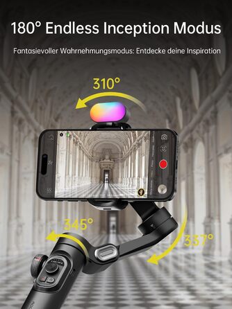 Стабілізатор для смартфона AOCHUAN 3-осьовий, складний, з фокусним колесом, для iPhone та Android, для TikTok, YouTube, Vlog