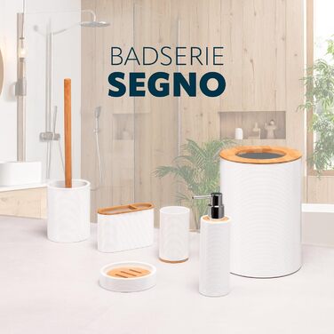 Підставка для мила Bremermann Segno з бамбука та пластику - біла