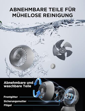 Вентилятор з циркуляцією повітря Midea MDF24JG – тихий, з автоматичним гойданням та регулюванням кута нахилу