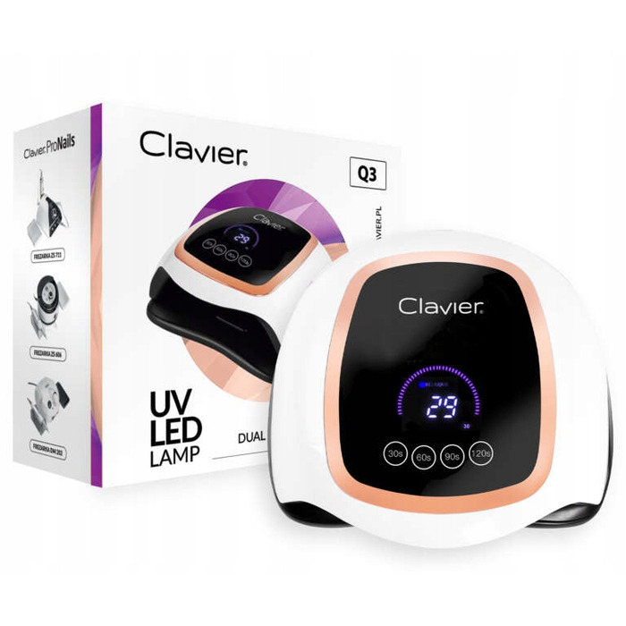 LED+UV лампа для манікюру Clavier AAX2CKG-5YS4J8BHZ 260,43 Вт, біла