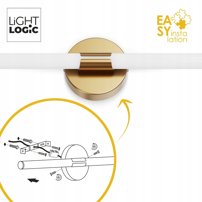 Настінний світильник LightLogic жовтий, інтегроване LED-джерело 8 Вт