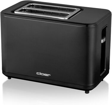 Тостер Cloer 3930 цифровий на 2 тости, сенсорне управління, 750-900 Вт, відлік часу, розморожування, підігрів, насадка для булочок, 7 режимів підсмажування, знімний лоток для крихт, чорний