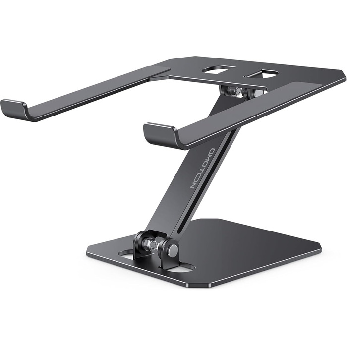 Підставка для ноутбука OMOTON з алюмінію, регульована по висоті, ергономічна, складна, чорна (11-16 дюймів)