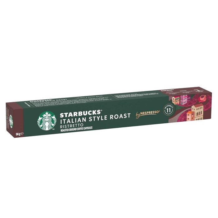 Капсули для кави Starbucks Italian Style Roast сумісна з Nespresso, темна обсмажка, капсули 6 x 10 (60 капсул) 10 г (6 шт.)