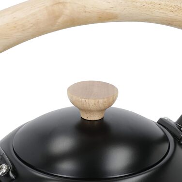 Кавоварка La Cafetière для лате з дерев'яною ручкою, 2.5 л, нержавіюча сталь, чорний колір