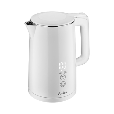 Електричний чайник Amica KF 6011, 2200 Вт, 1,5 л, білий