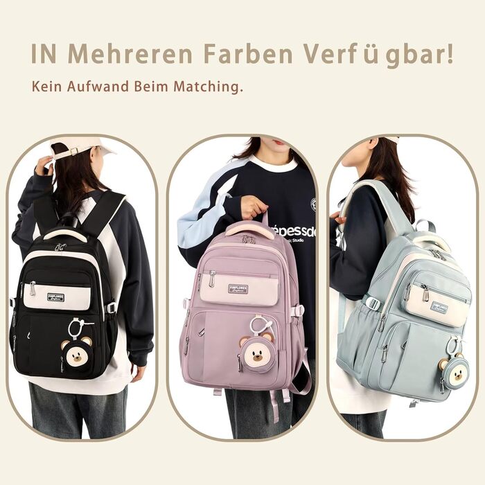 Шкільний рюкзак для підлітків (дівчаток та хлопців) - водонепроникний, великий, для школи та подорожей (сірий)