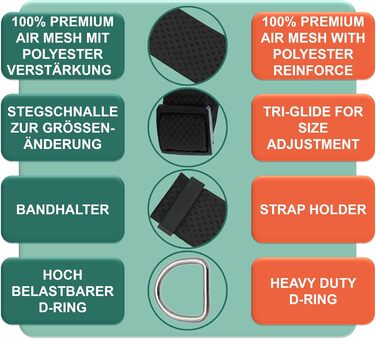 Преміум нашийник для собак DEY Air Mesh | Регульований | для маленьких, середніх та великих собак | багато кольорів та розмірів | нашийник для собак та котів | нашийники для собак | нашийник для цуценят | Рожевий, M ([XS/S] - 1,5 x 21-30 см, Чорний)