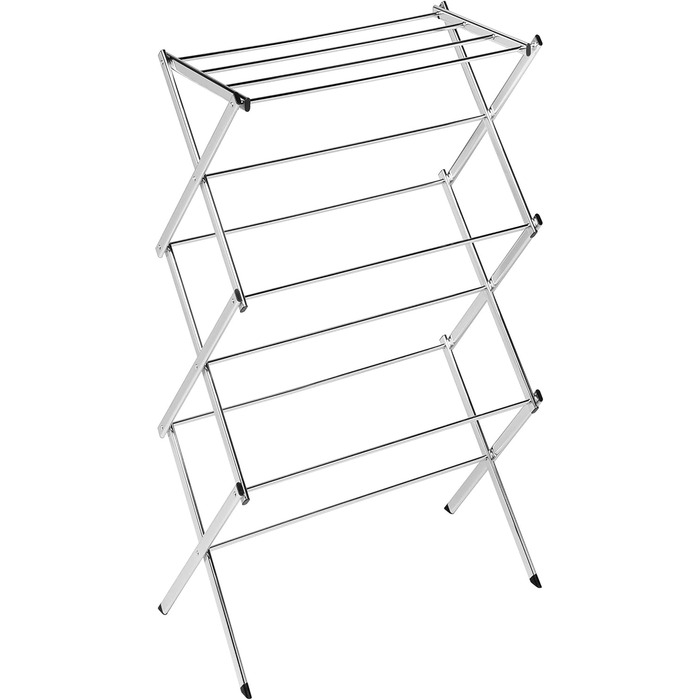 Honey Can Do 2-Tier Clothes Drying Rack, Folding, 3-Legged, DRY-09220, Chrome (Honey-Can-Do Slim-A-Slim Clothes Drying Rack DRY-09464, Chrome)