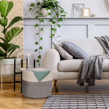 Relaxdays Cotton Storage Basket