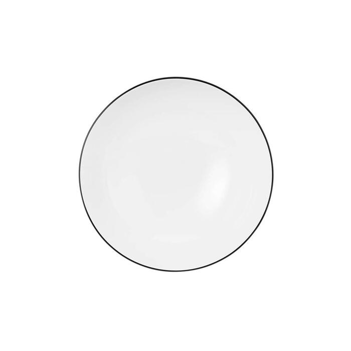 Seltmann Weiden Lido Black Line Dessert Bowl Round, Black