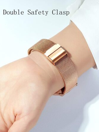 Годинник жіночий Hannah Martin кварцовий аналоговий з нержавіючої сталі, водонепроникний, ультратонкий (рожеве покриття, браслет рожевого золота)