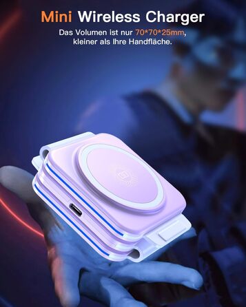 3-в-1 Бездротова зарядка: для Apple Watch, iPhone та AirPods (фіолетовий)