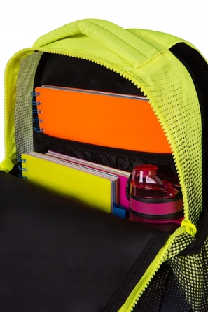 Багатовідсіковий шкільний рюкзак CoolPack, чорний з жовтими та золотистими акцентами, 21 л