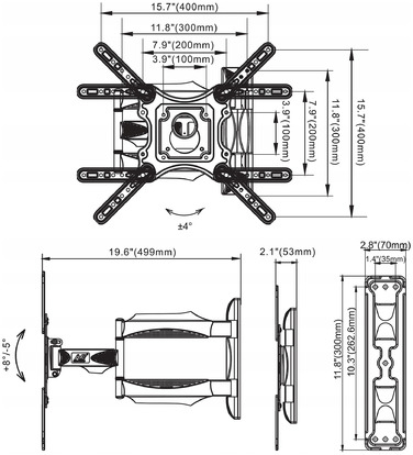 Настінний кронштейн для телевізора LTC — надміцне кріплення для ТВ