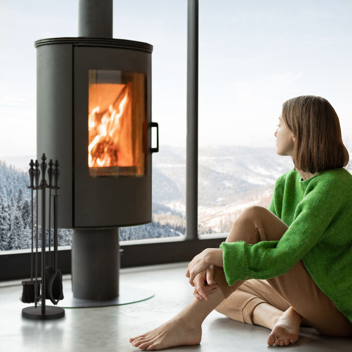 Relaxdays 5-Piece Fireplace Set