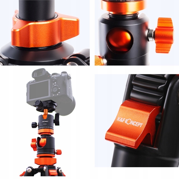 Штатив K&F Concept SA254T2, 190 см, чорний