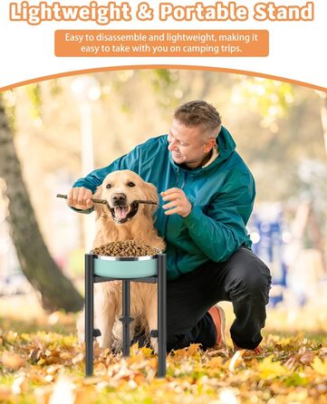 Підставка для годівлі собак з підставкою для лап, регульована по висоті, 15-26 см, металева, для маленьких, середніх та великих собак (тільки підставка)