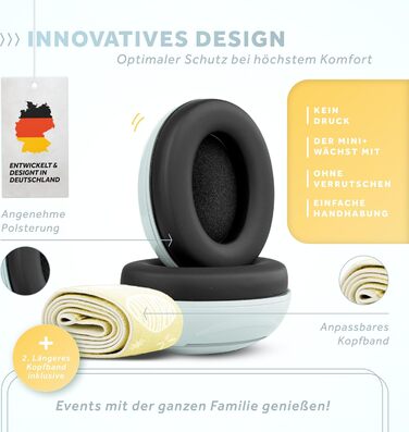 Schallwerk Mini+ (Dusty) - Шумоізоляційні навушники для малюків, преміум-якість, захист від шуму для дітей