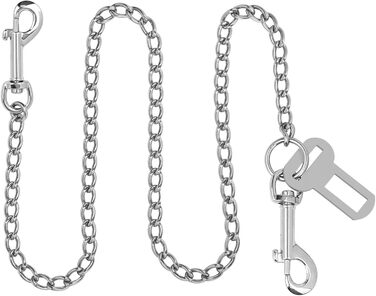 Нашийник для собак з кріпленням до авто, безпечний поводок-ремень, нержавіюча сталь 304, 105 см