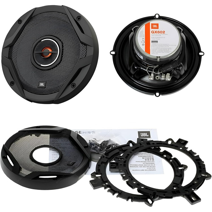 Автомобільні колонки JBL GX602 2-смугові 180 Вт 16,5 см Harman Kardon — динаміки для авто, акустика, автозвук