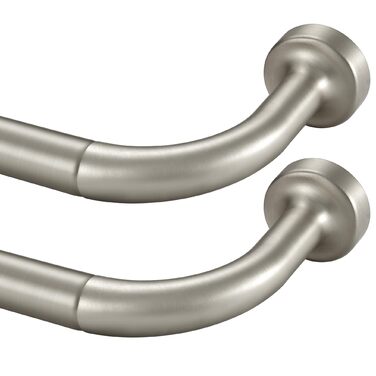 Штанга для штор Warmgold, діаметр 2,5 см, регульована затемнююча штанга, алюмінієві кінці та кріплення, 71–381 см (2 шт. 71–218 см, полірована нікель)