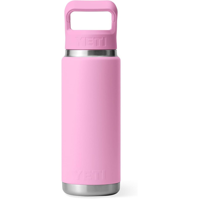 Термос-пляшка YETI Rambler 750 мл з вакуумною ізоляцією, нержавіюча сталь, з кришкою та трубочкою, колір Strong Pink
