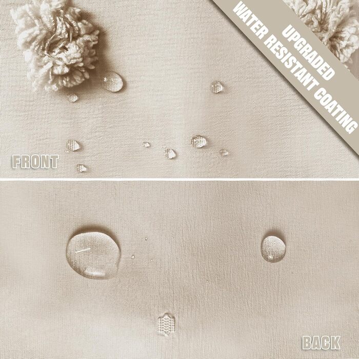 Штора для ванної кімнати Boho в стилі кантрі, тканинна, натуральних кольорів, 183 x 213 см, з гачками, набір, для ванної кімнати