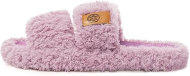 Домашні тапочки Dokela для жінок з меморі-піною, м'які, з штучним хутром, відкриті, легкі, з антиковзаючою підошвою, для дому, теплі, зручні, сліпони, 37/38 EU, фіолетові