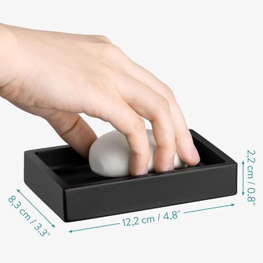 Набір для ванної кімнати Navaris чорний 3 шт. - дозатор мила, стакан для зубної пасти та мильниця. Декоративні аксесуари для ванної кімнати з штучної смоли, матове покриття.