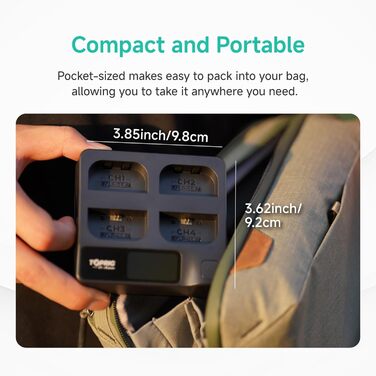 Зарядний пристрій для акумулятора Sony NP-FZ100 Toprig BC02 з USB-C PD 60W, LCD дисплеєм та моніторингом заряду