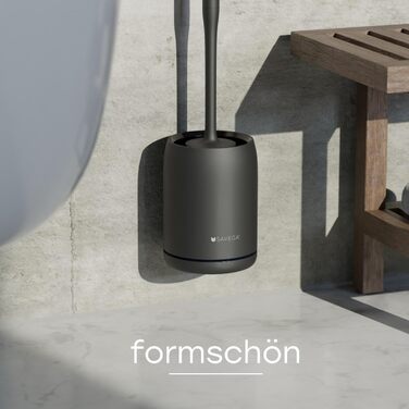 Силіконова щітка для унітазу на стіну – щітка для туалету без свердління, набір – щітка для унітазу з тримачем (чорний)