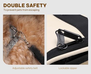 Pecute Рюкзак-переноска для котів та маленьких собак, великий, з вентиляцією, темно-зелений (хакі)