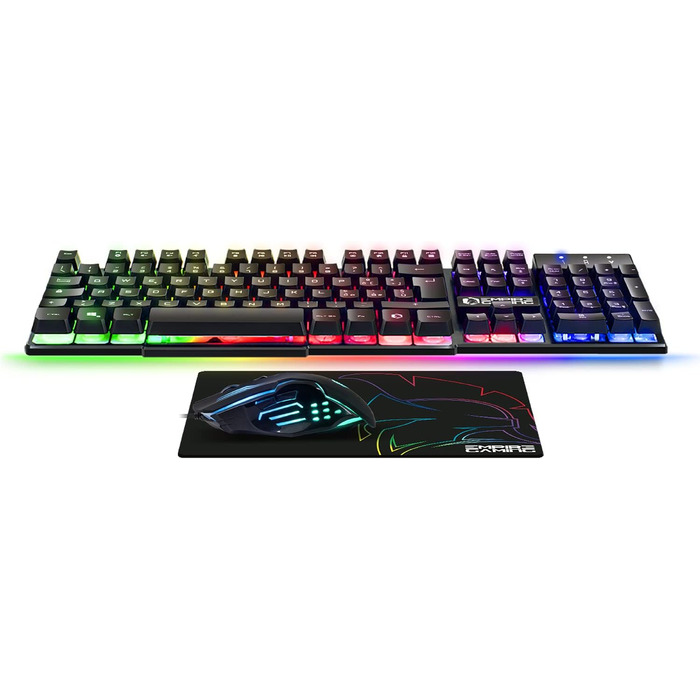 EMPIRE GAMING Kit MK800: Клавіатура та мишка для геймінгу RGB з італійською розкладкою (QWERTY), 105 клавіш, 2400 DPI, Anti-Ghosting, сумісна з PC, PS4, PS5, Xbox One/Series, Mac