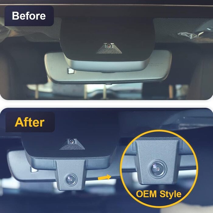 Автомобільний відеореєстратор Fitcamx 4K для Toyota RAV4 2022-2025 (Gen5), OEM стиль, 2160P, WiFi, G-сенсор, Plug&Play, 64GB карта пам'яті, фронтальна камера