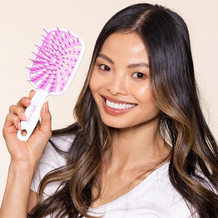 Щітка для волосся FHI Heat UNbrush Plus – для кучерявого волосся, розплутування, 84 гнучкі щетинки, Bubble Gum